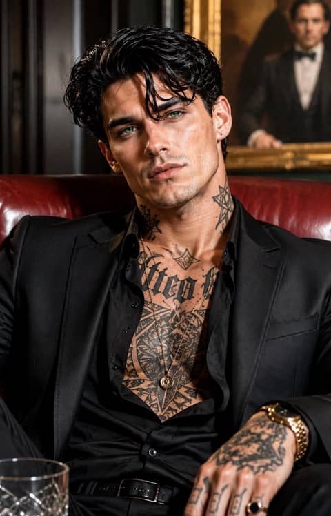 Your tattooed subordinate|He unbuttoned his shirt collar, ambition…